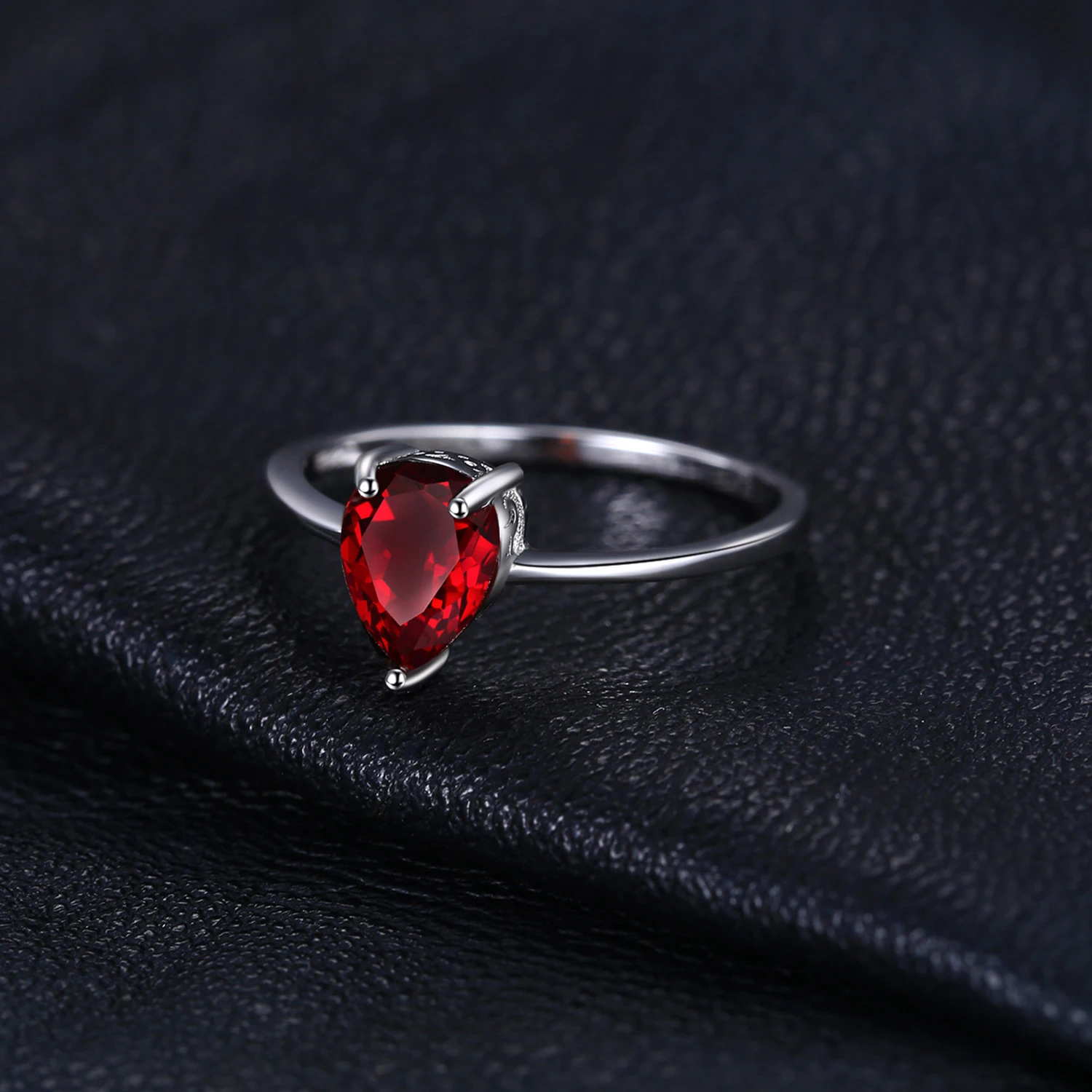 JewelryPalace натуральный гранат кольцо пасьянс 925 пробы серебряные кольца для женщин