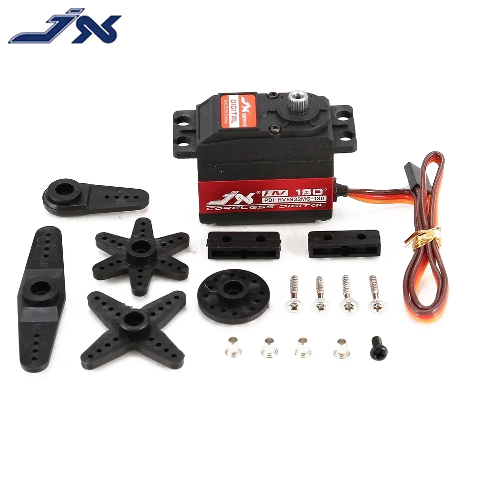 

Hot JX PDI-HV5932MG 30KG Large Torque 180 degree Steering Digital High Voltage Digital Servo with High Torque for RC Car Boat Ro