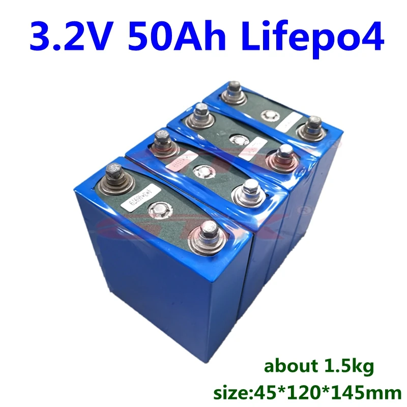 Батарея lifepo4 3C 4 шт. 3 2 В 50 Ач разряд для Diy 12 24 UPS аккумулятор мотоцикла