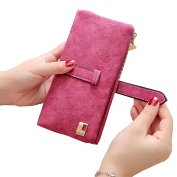 

Fashion Luxury Brand Women Wallets Matte Leather Wallet Female Coin Purse Wallet Women Card Holder Wristlet Money Bag Small Bag