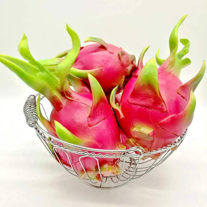 Artificial Fruits and Vegetables Simulation artificial fruit PU simulation dragon fruit early education photography props window model false dragon home