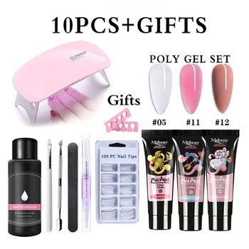 

poly gel Set For Nail Extensions Quick Building Poly gel Kit with led lamp Gel Nail Polish For Nail Extensions Tools For Nails