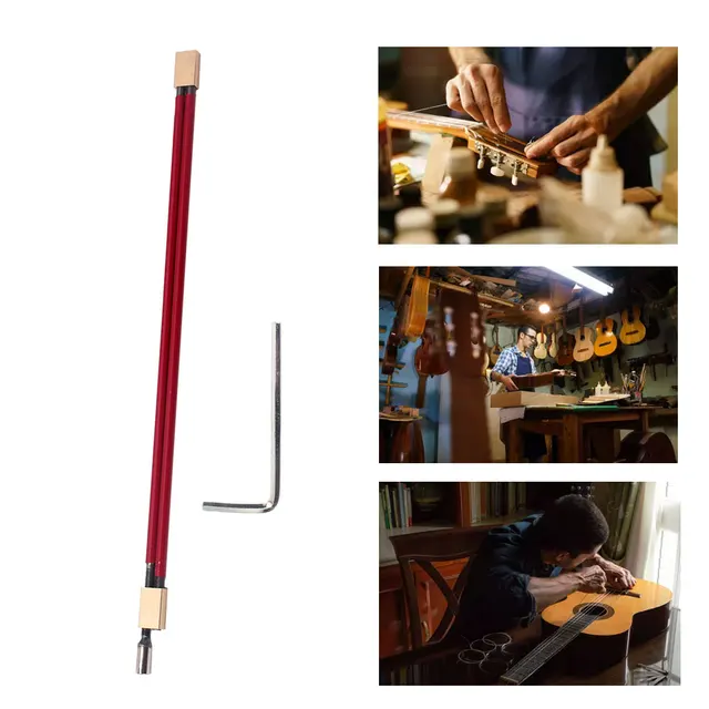 Guitar Truss Rod Guitar Adjustment Lever 2-Way Guitar Truss Rod 2-Way Adjustable For Electric Guitar Red Guitar Truss Rod