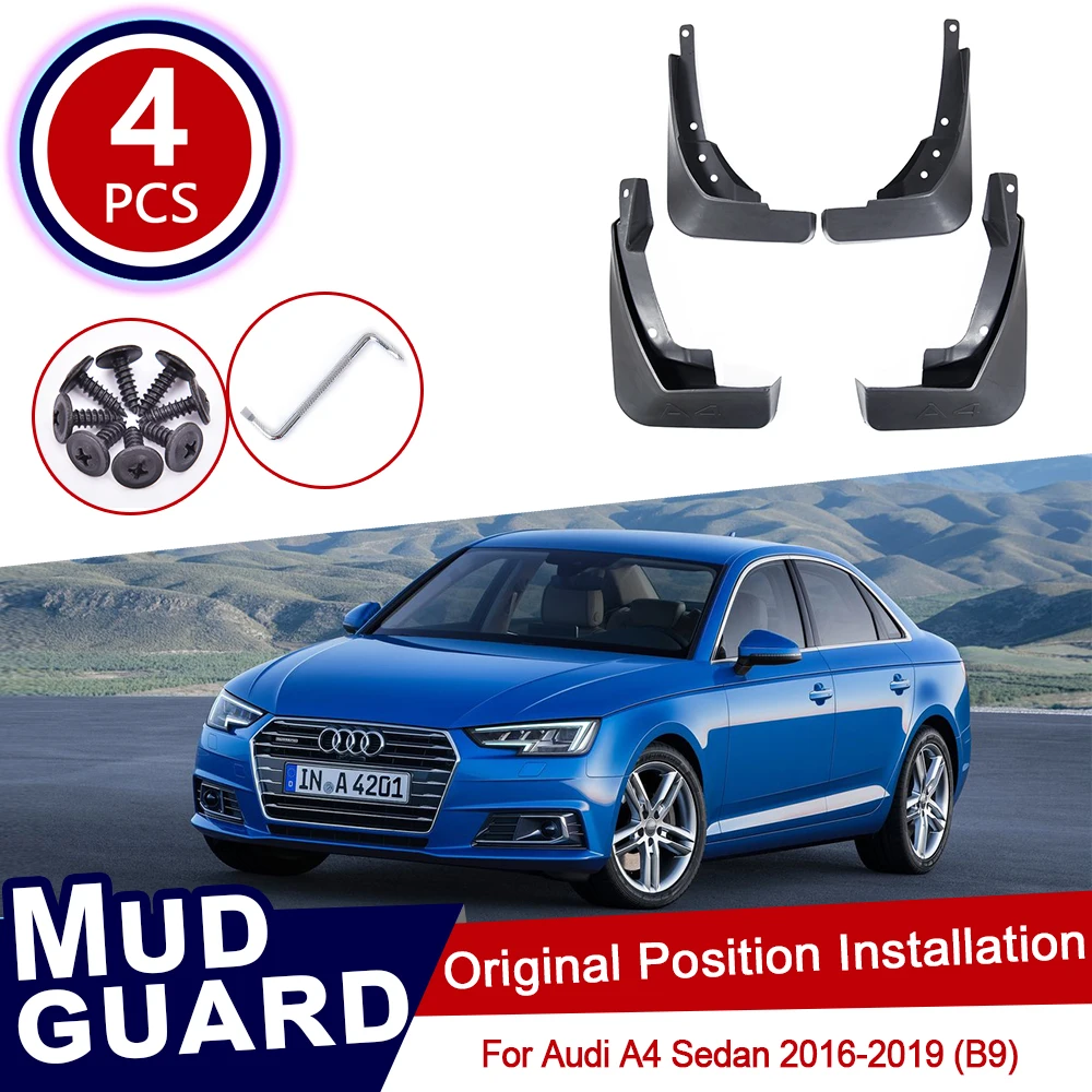4 шт. брызговики для Audi A4 B9 2016 2017 2018 2019 автомобиля передних и задних брызговиков
