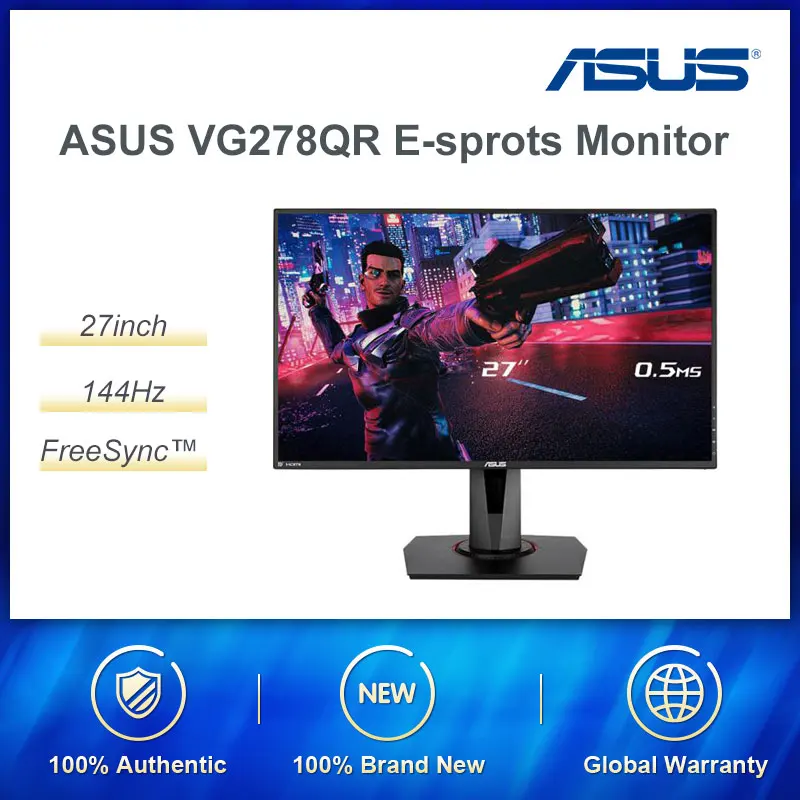 ASUS VG278QR 27 дюймов Адаптивная синхронизация(FreeSync™) 0,5 ms MPRT 144 Гц/165 Гц быстрая скорость преломления Встроенный аудио игровой настольный монитор