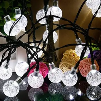 

Fairy String Solar Crystal Globe Ball Outdoor Festival Landscape Lamp Garden Fairy String Light Fairy Light 30LED Yard