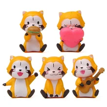 Special Offers 5pcs Little Raccoon Model 2.5*3.7cm Cute PVC Figure Dolls Lovely Birthday Collection Kids Toys Gift Special Offers 5pcs Little Raccoon Model 2.5*3.7cm Cute PVC Figure Dolls Lovely Birthday Collection Kids Toys Gift