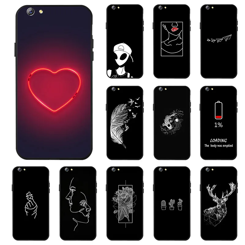 

For OPPO R9s Cases Painted Black Silicone Case For OPPO R9s Plus phone cover for For OPPO R 9 s R9s plus back cover cases & bags