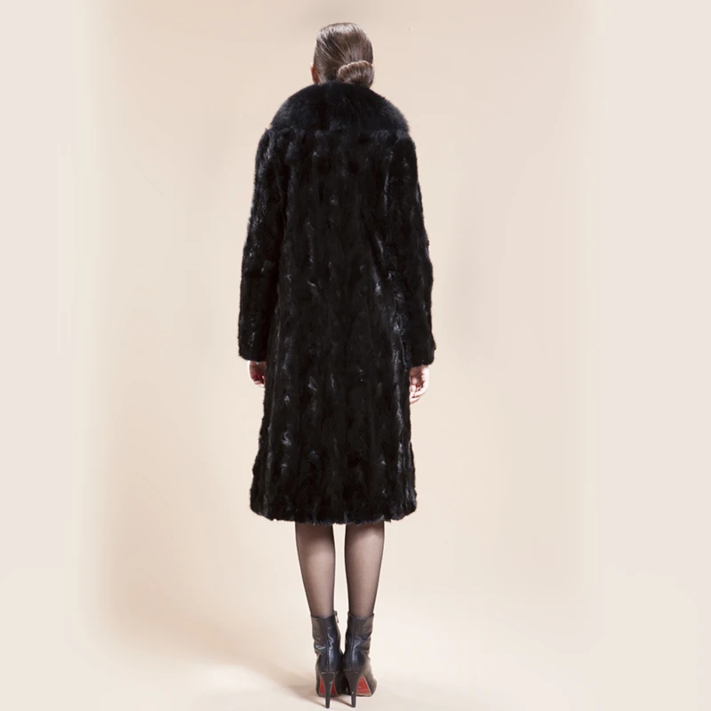 Noble elegant faux mink fur coat fashion big fur collar winter coat women faux fur jacket lady teddy jacket long teddy coat 389