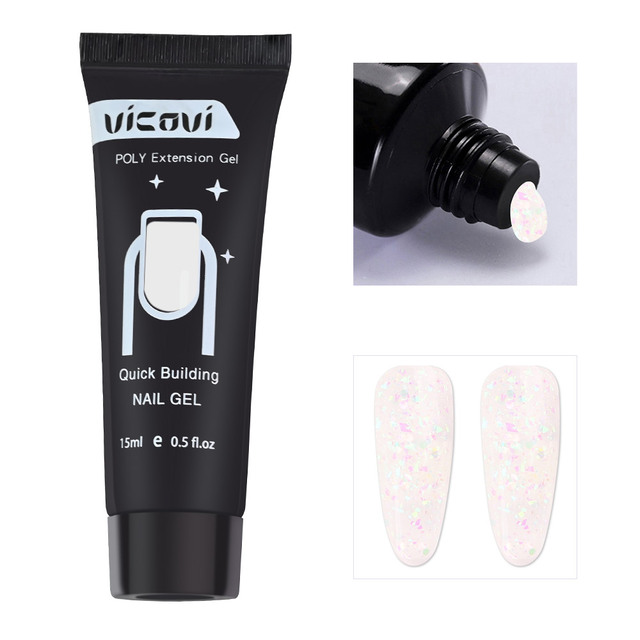 Poly Acrylic Gel Nail Art Extension Quick Building Gum Transparent Jelly Manicure Model Coating Tools Polymer Gift#Y028#