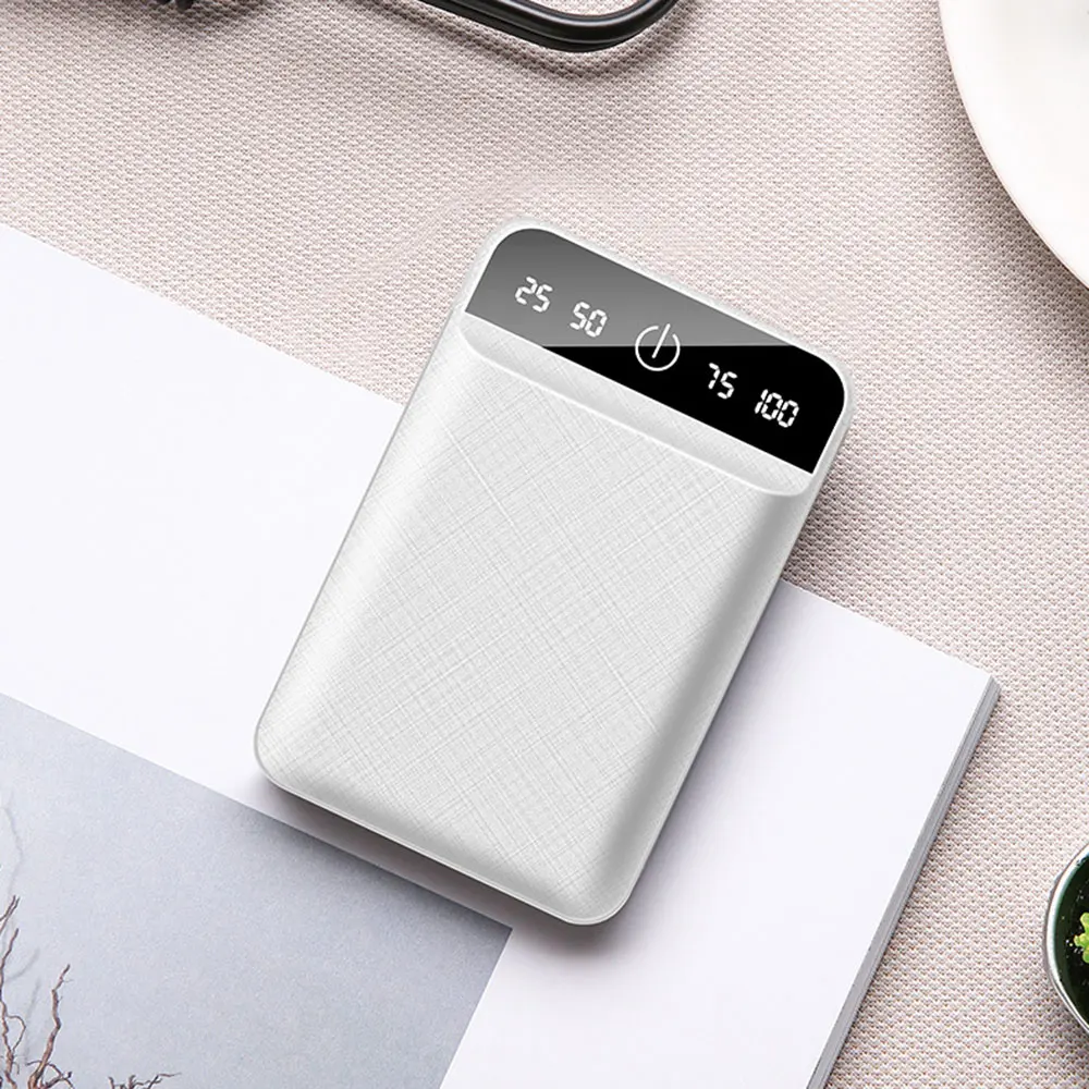 FLOVEME mi ni power Bank 4800 мАч светодиодный внешний аккумулятор с мультяшным рисунком для iPhone Xiaomi mi, портативное зарядное устройство - Цвет: White