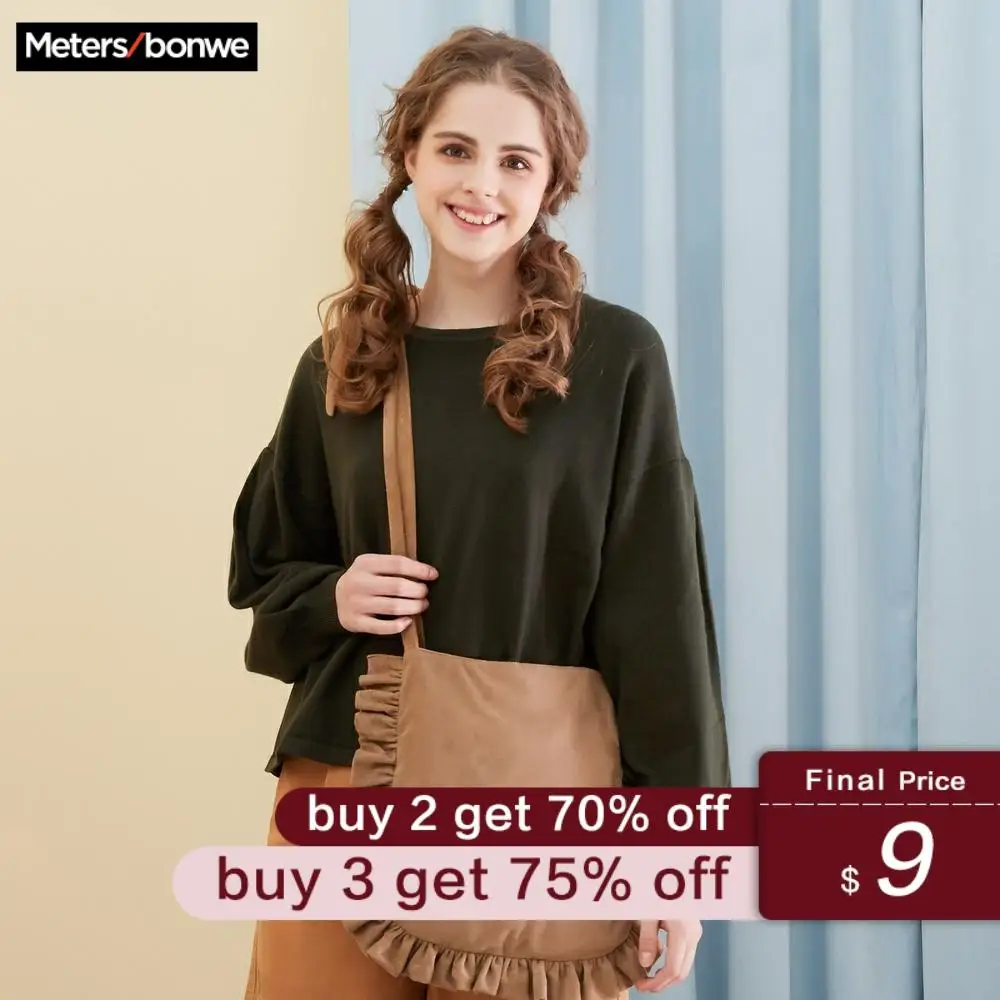 

Metersbonwe 2019 Wool Knitted Sweater Women Pullovers Cashmere Autumn Winter Basic Women Sweaters Korean Style Slim Fit