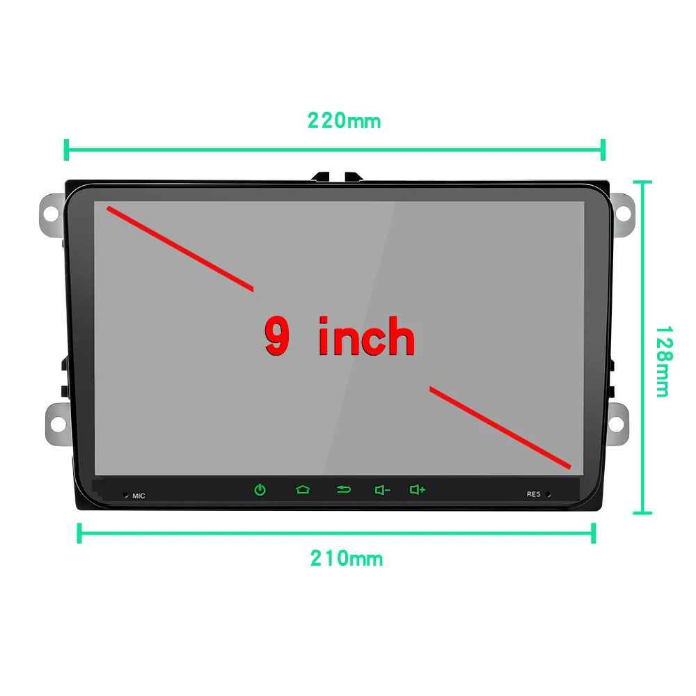 2 Din Android 9,1 2+ 32G Автомобильный мультимедийный плеер 2Din 9 дюймов авто радио для VW/Volkswagen/Golf/Tiguan/Passat/b6 b5 радио gps