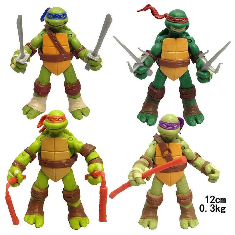 Экшн-Фигурка Черепашки-ниндзя TMNT подвижная модель игрушек 4 шт./компл. | Игрушки и