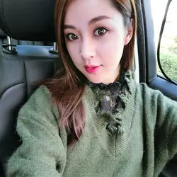 Women Stylish Detachable Collar Half Shirt Blouse See-through Button Lace Lapel Floral False Down Decor Clothing Fake Colla L9d1