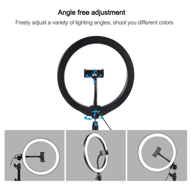 1pc PULUZ 4.7 Inch 12cm USB LED Ring Light Vlogging Photographic Video Lighting For Yutube Live Video Makeup Ring Lamp