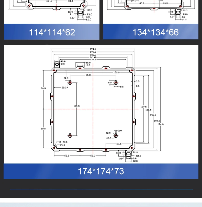 Description Picture 6 of itemIP68 Outdoor Waterproof Junction Box 2/3/4 Way Connector Terminal Block Case With Termina for Electrical Wiring Accessories