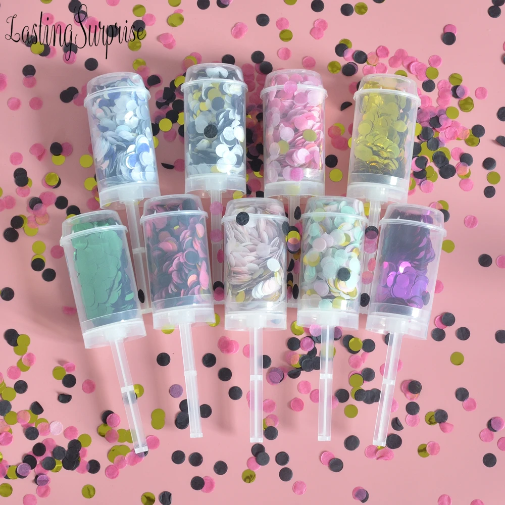1 набор Пуш-поп разноцветные конфетти попперы для свадьбы с днем рождения