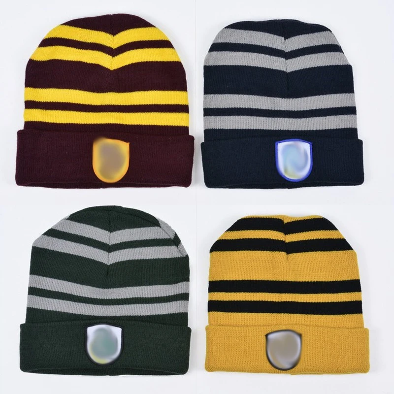 Новинка, Гриффиндор Слизерин, Ravenclaw Hufflepuff шапки, зимние женские и мужские теплые шапки, вязаные шапки, Skullies Gorros