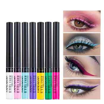 

HANDAIYAN 12 Colors Liquid Eyeliner Matte Makeup Waterproof Quick Dry Glitter Eye Liner maquiagem White Gold Pigment Cosmetics