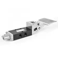 Запорный клапан G1/4in из алюминиевого сплава 2 положения 5 способ воздуха Пневматический Ножной клапан управления давлением 0.8Mpa электромагнитный клапан