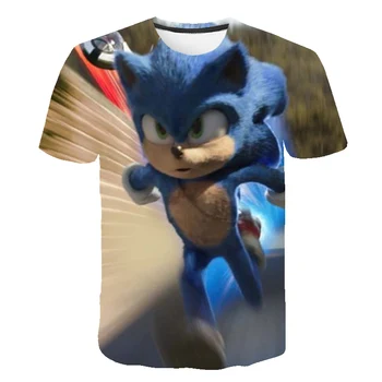 

sonic the hedgehog Boys child Short Sleeve T-Shirts For Boys Girl Tops Kids Clothing TShirt Size 2 3 4 14 Years Baby Clothes Tee