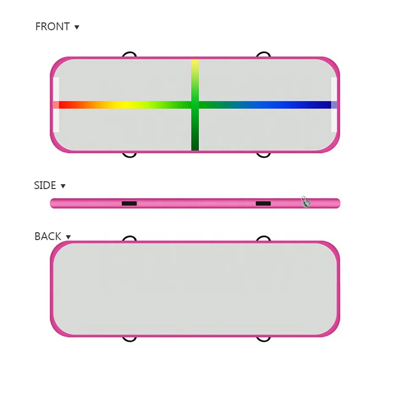 2 м 3 м 4 м надувные воздушные дорожки гимнастический Тренировочный Коврик воздушная дорожка Олимпийские игры художественный фитнес для начинающих напольный коврик батут - Цвет: Pink