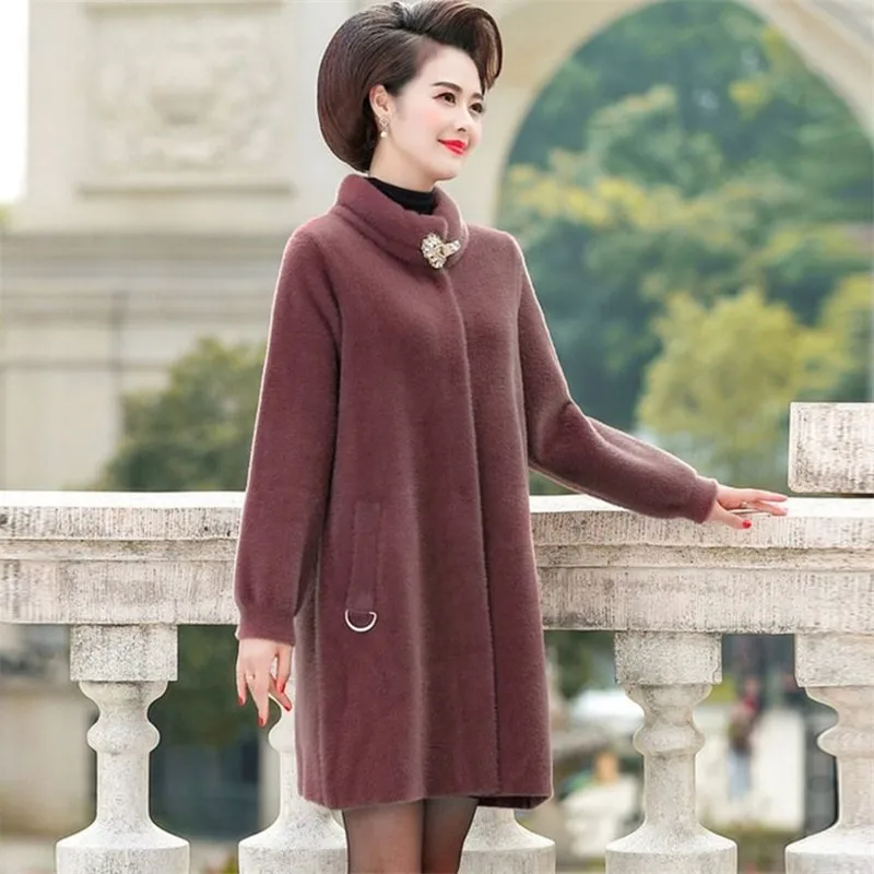 Women Winter Cashmere Woolen Coat New Imitation