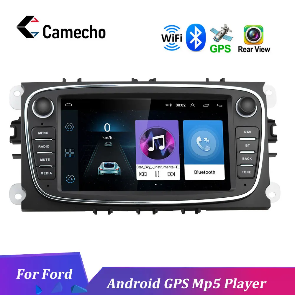 Автомобильный мультимедийный плеер Camecho 2DIN 7 '' Android 8 1 GPS Wi Fi Автомагнитола для