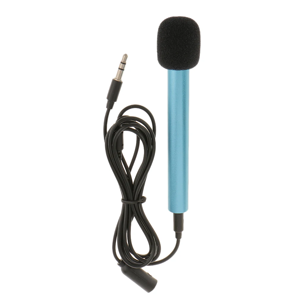 4 Color Mic KTV Karaoke Mini Microphone Mic For Cell Phone Smartphone Portable 3.5mm Stereo Studio Laptop PC Desktop Microphone