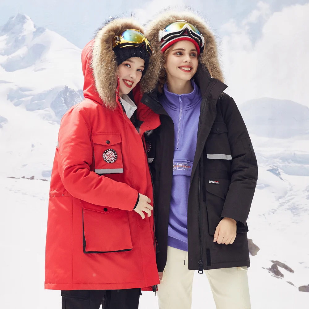 Kopen Metersbonwe Winter Warm 2019 Nieuwe Vrouwen Down Parka 90% Grijs Duck Down Jas Hooded Bontkraag Jas Winter Lange uitloper