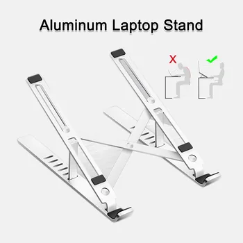 Foldable Laptop Stand Portable Aluminum Alloy Laptop Holder Cooling Bracket Riser Support PC MacBook Pro Air iPad Galaxy DELL HP