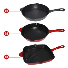 Толстая чугунная эмалированная круглая сковорода антипригарная железная эмалированная кастрюля суповая кастрюля чугунная кастрюля антипригарная сковорода