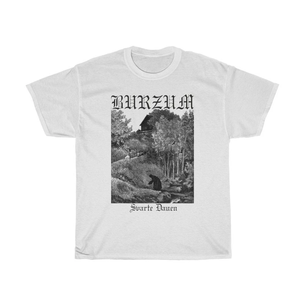 Футболка Burzum в стиле унисекс черная металлическая футболка Svarte dauen |