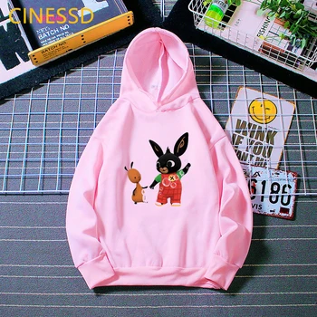 

Fashion cartoon Bing Rabbits sweatshirt winter children's clothes lovely boys girl hoodie funny teens tops graphic thick hoody