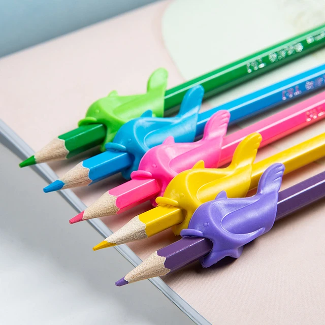 Acheter Correcteur de poignée de crayon pour enfants, aide à l'écriture  manuscrite, pince d'écriture en Silicone pour enfants, 5 pièces