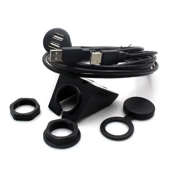 

Flush Mount USB 2.0 Dashboard Panel Waterproof Male to Female Cable Car Van Dashboard Lead Panel Data Cord for Motorcycle Boat