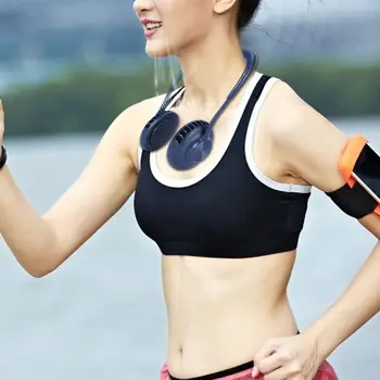 

Neck Hanging Fan USB Charging Wearable Neck Sports Fans for Office Outdoor Travel Hand free Portable fan