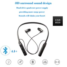 Конденсаторный микрофон шумоподавление беспроводной Bluetooth 4,1 наушники с магнитным стерео наушники для занятий бегом пота гарнитура