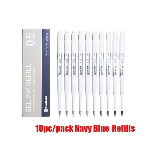 Kaco 10pcs/box G2 Refill European Standard 0.5mm Black Red Blue Dark