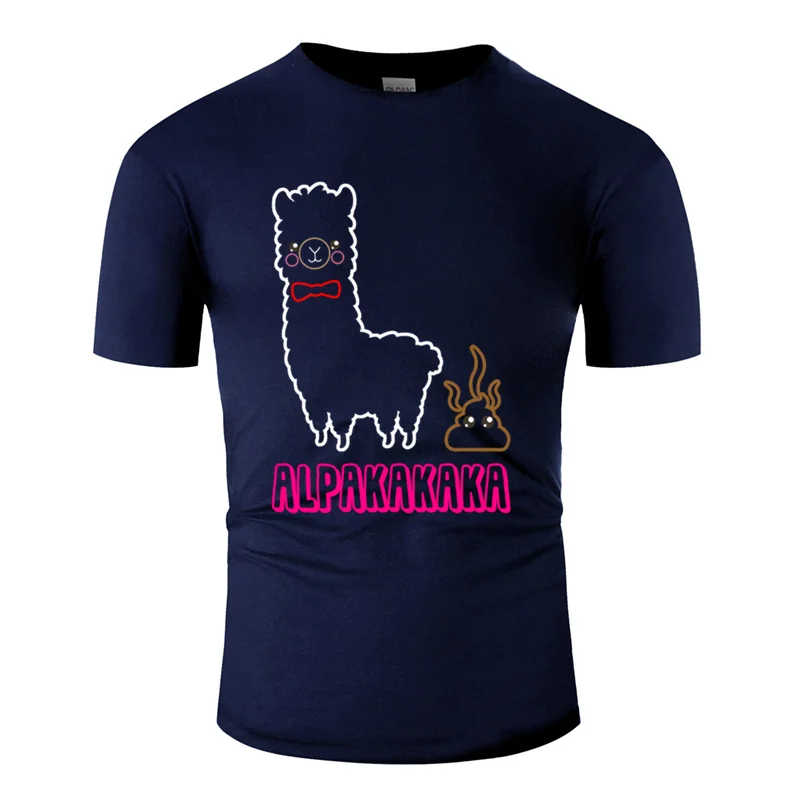 На заказ, повседневная, альпака, лама, забавная, альпака, подарок, футболка, мужская,, солнечный свет, официальная, Мужская футболка, Harajuku, Юмористические, хип-хоп топы - Цвет: Men-Navy Blue