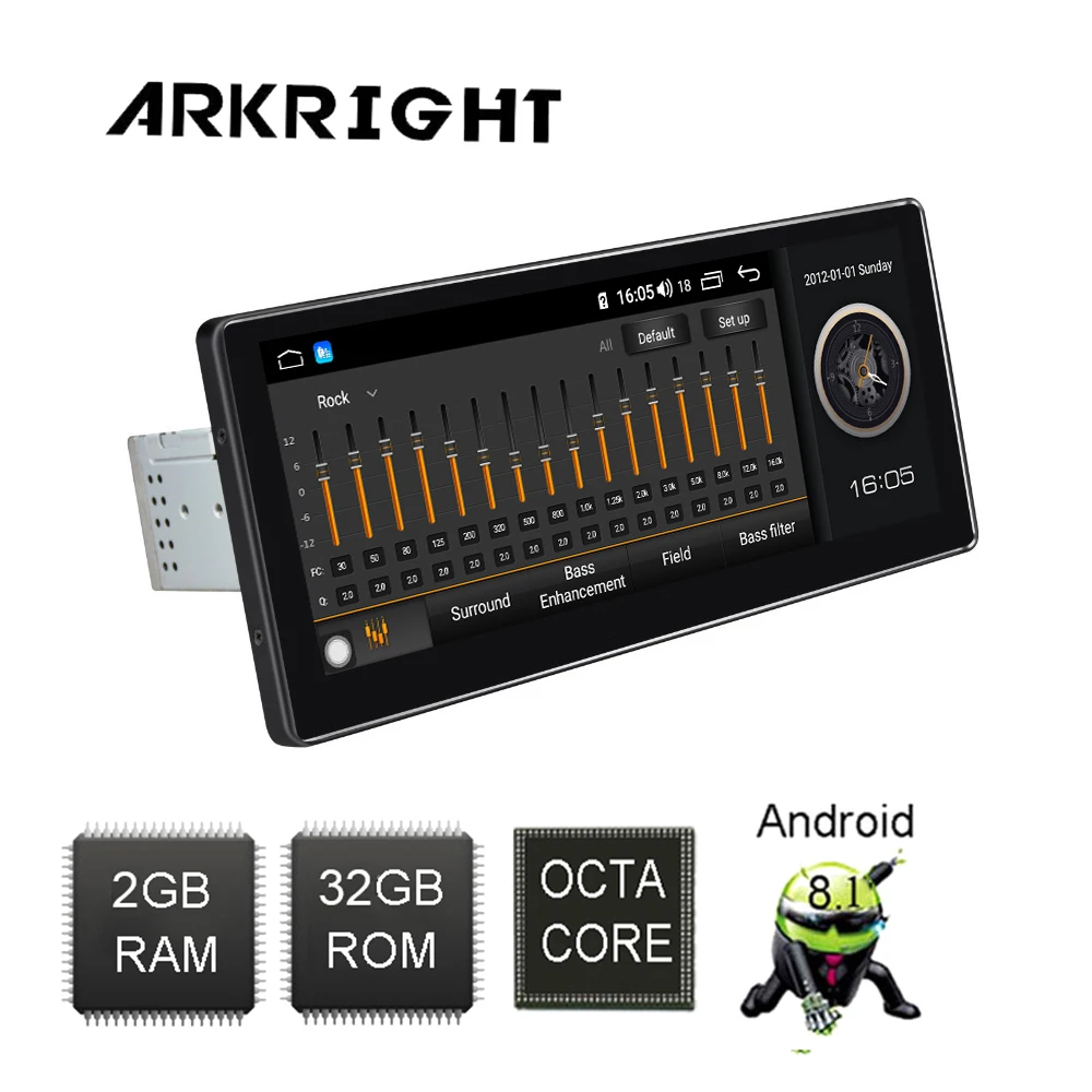 ARKRIGHT 10 25 'ƇDin 32 ГБ Android 8 1 головное устройство Восьмиядерный аудио для стерео