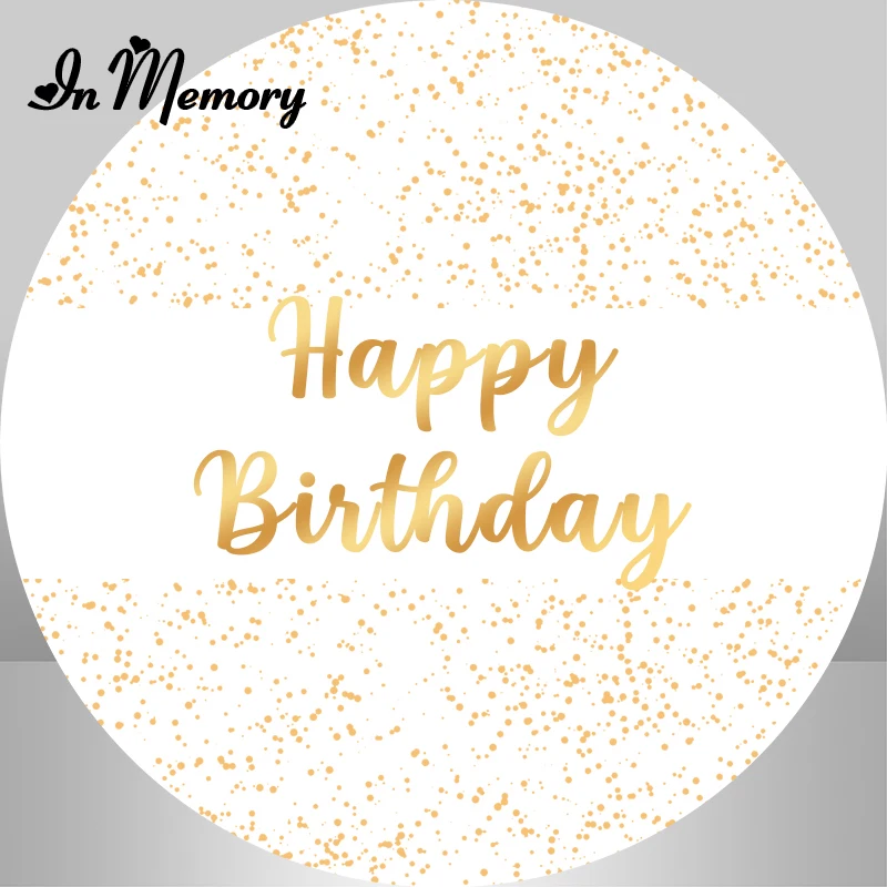 Фотофоны InMemory с круглыми кругами белые золотыми блестками для детей взрослых дня