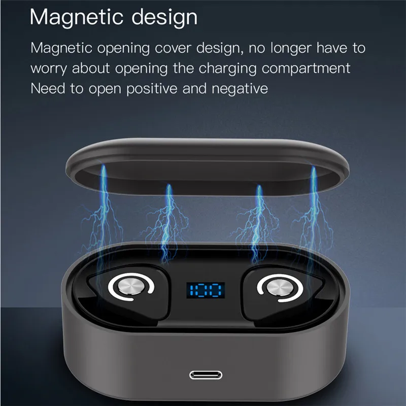 OTTWN M9 TWS Bluetooth беспроводные наушники светодиодный дисплей 3D стерео настоящие беспроводные наушники спортивные HiFi наушники с двойным микрофоном