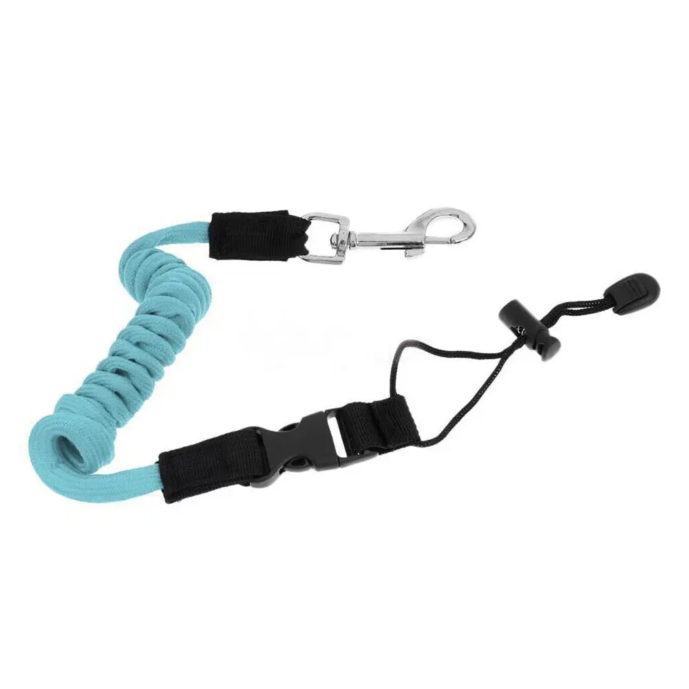 Light Blue Для Серфинга эластичный ТПУ с защелкой гребные лодки серфинг шнурок безопасности аксессуары каноэ, Рыбалка каяк весло Веревочный Поводок - Цвет: Light Blue
