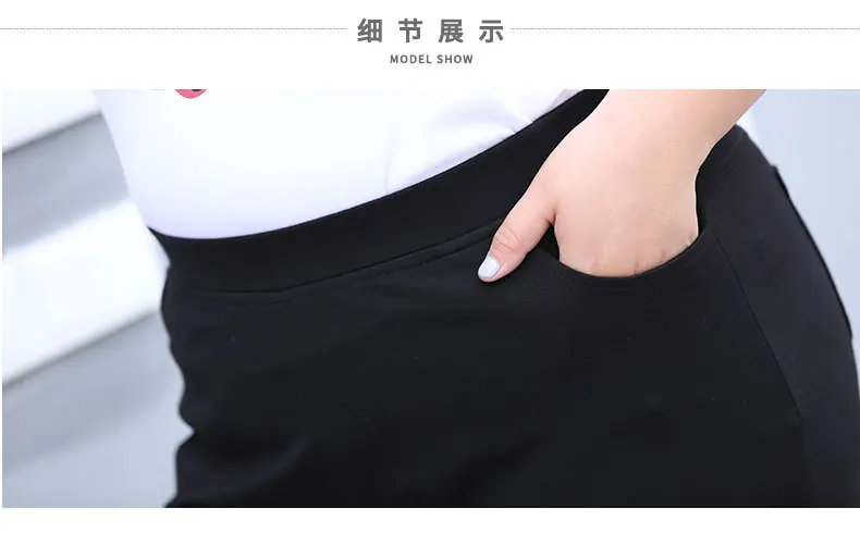 TUHAO PLUS SIZE 7XL 6XL 5XL 4XL Mother Mom black Pants Capris 2020 Summer Casual Cropped Trousers Pants Womens Casual Pant WM41