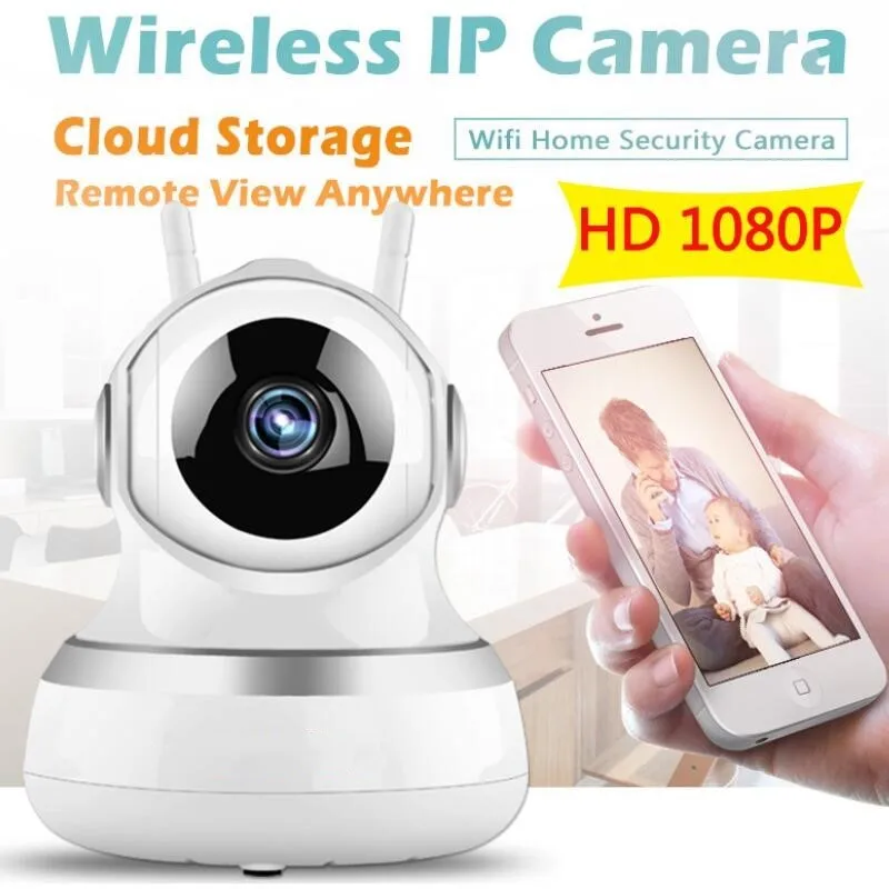 

HD 1080P Wireless IP Camera HD Smart Wi-Fi Audio CCTV Camera Home Security Network Surveillance Camera Baby Monitor Dual-Aerials