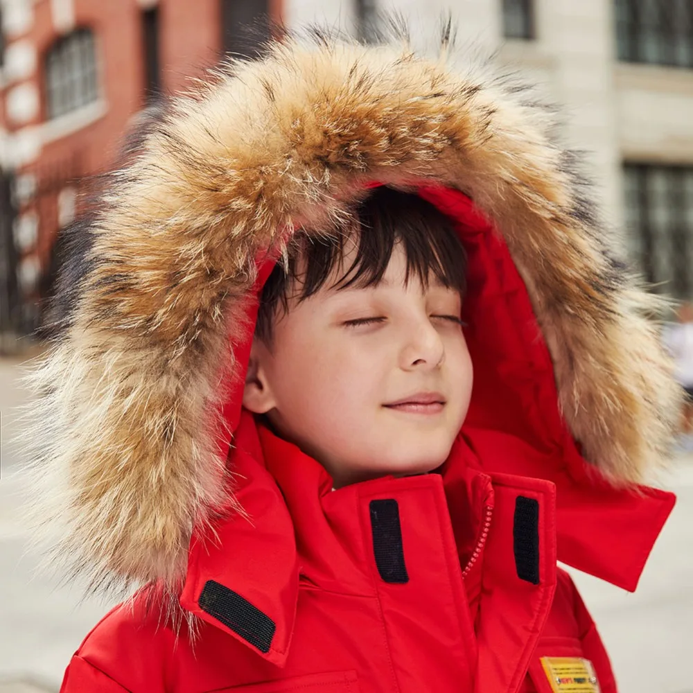 Autumn Winter Boys Jackets Fur Collar Baby Girls Down Coat Casual Children Hooded Outwear Girls Winter Down Jackets