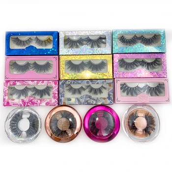 

Rainsin Lash Vendor 25mm Lashes Mink Ready to Ship With Circle Box Dramatic Long 28mm For Daily Makeup Eyelashes Rectangle Pack