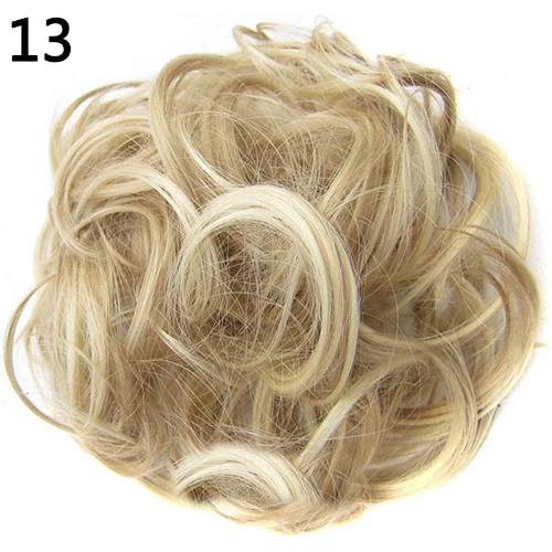 Модный дизайн, женские волнистые кудрявые грязные волосы, пучок синтетических эластичных волос для наращивания, резинки для волос, повязки для волос, рождественский подарок - Цвет: 13